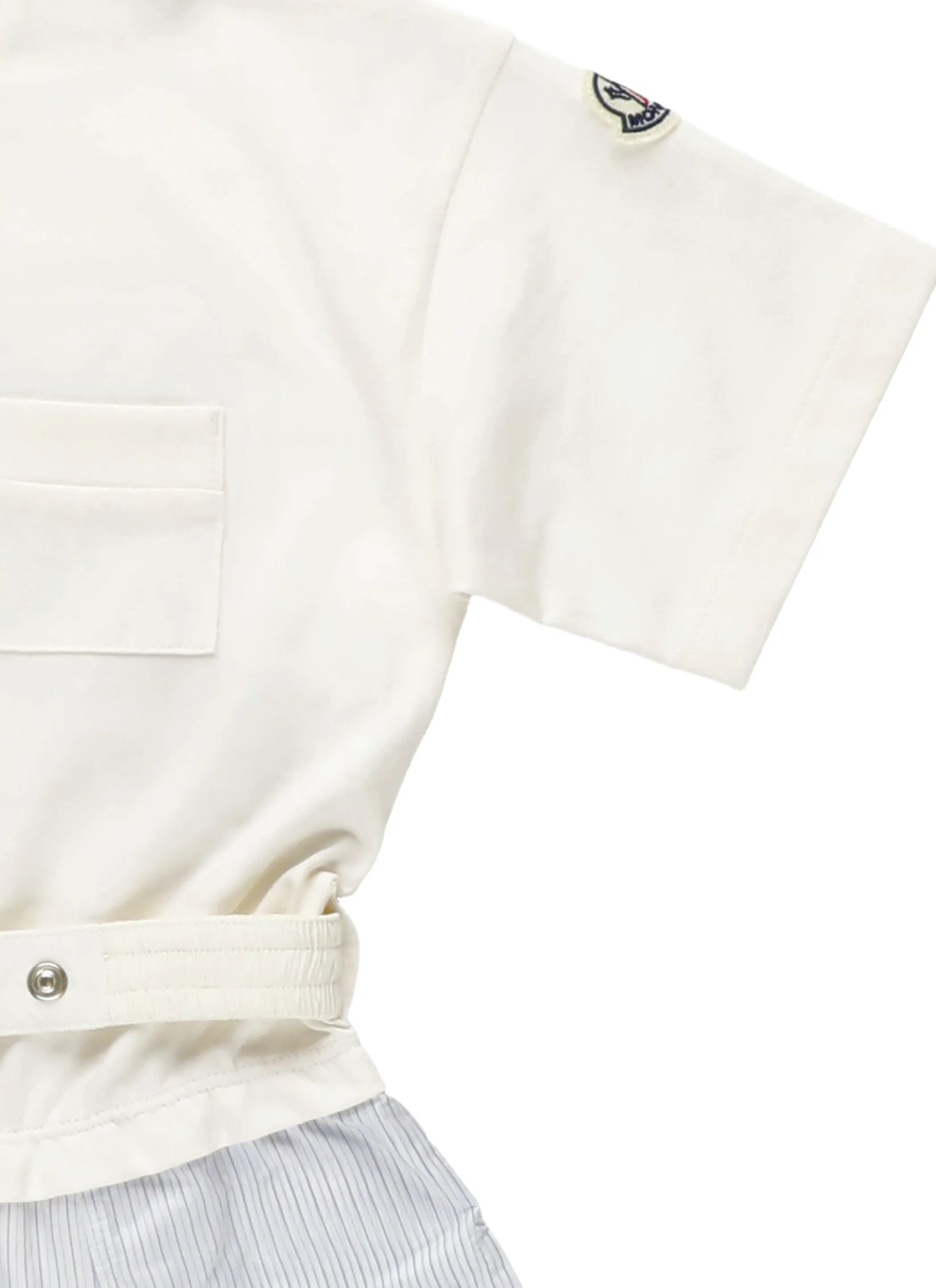 Moncler Enfant Belt Waisted Short-Sleeved Dress