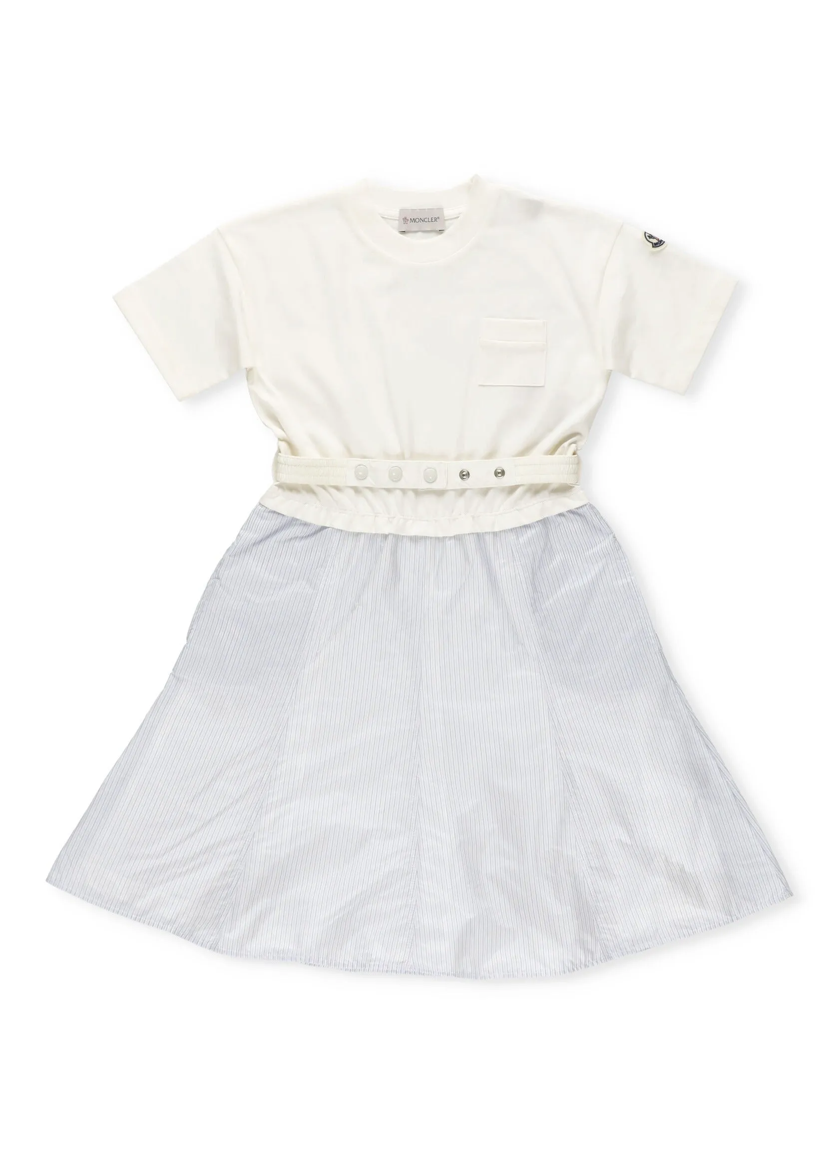 Moncler Enfant Belt Waisted Short-Sleeved Dress