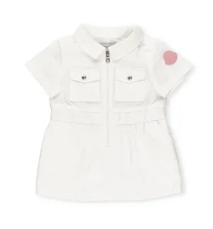 Moncler Enfant Half-Zip Short Sleeved Dress