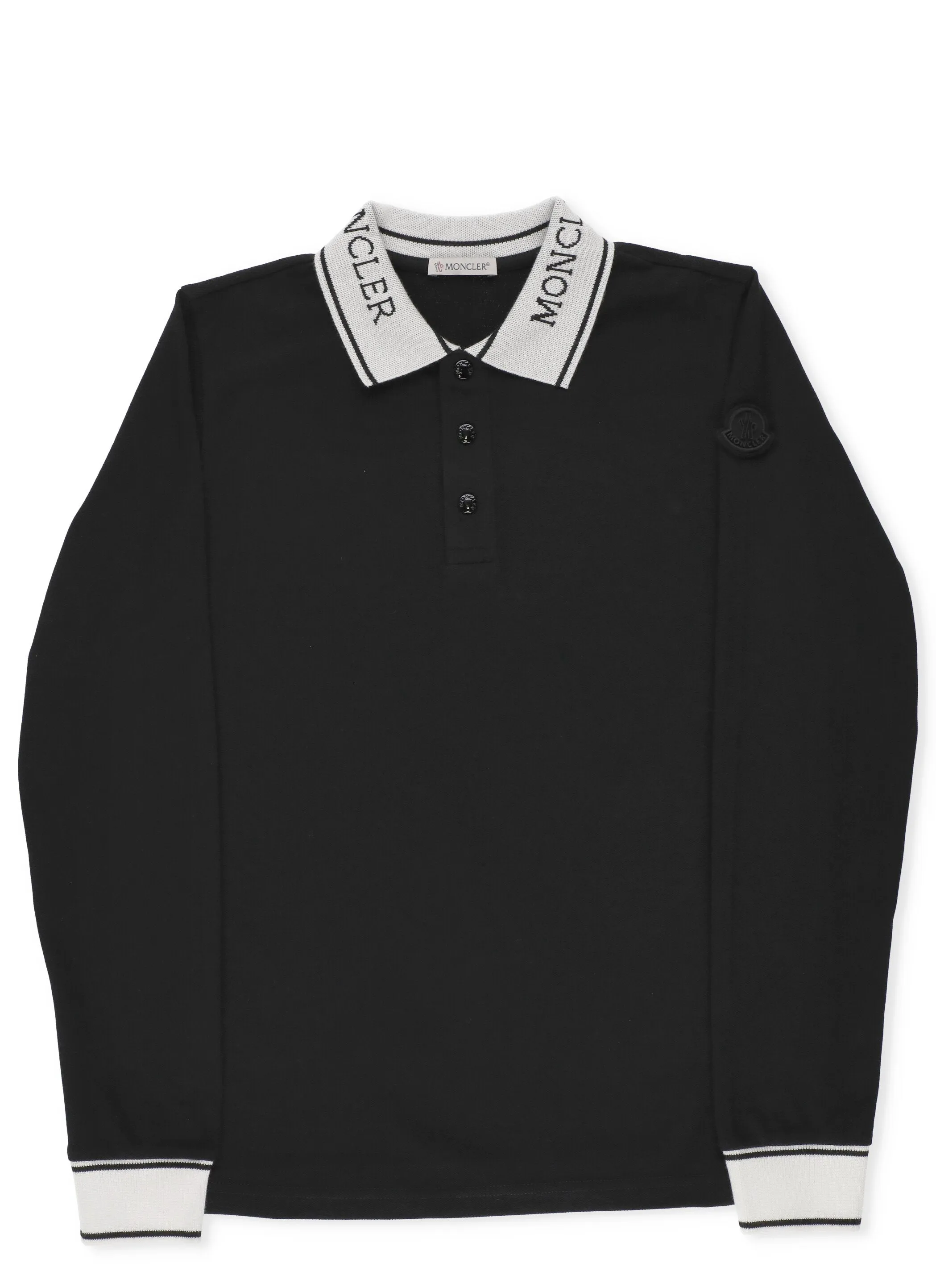 Moncler Enfant Logo Intarsia Polo Shirt