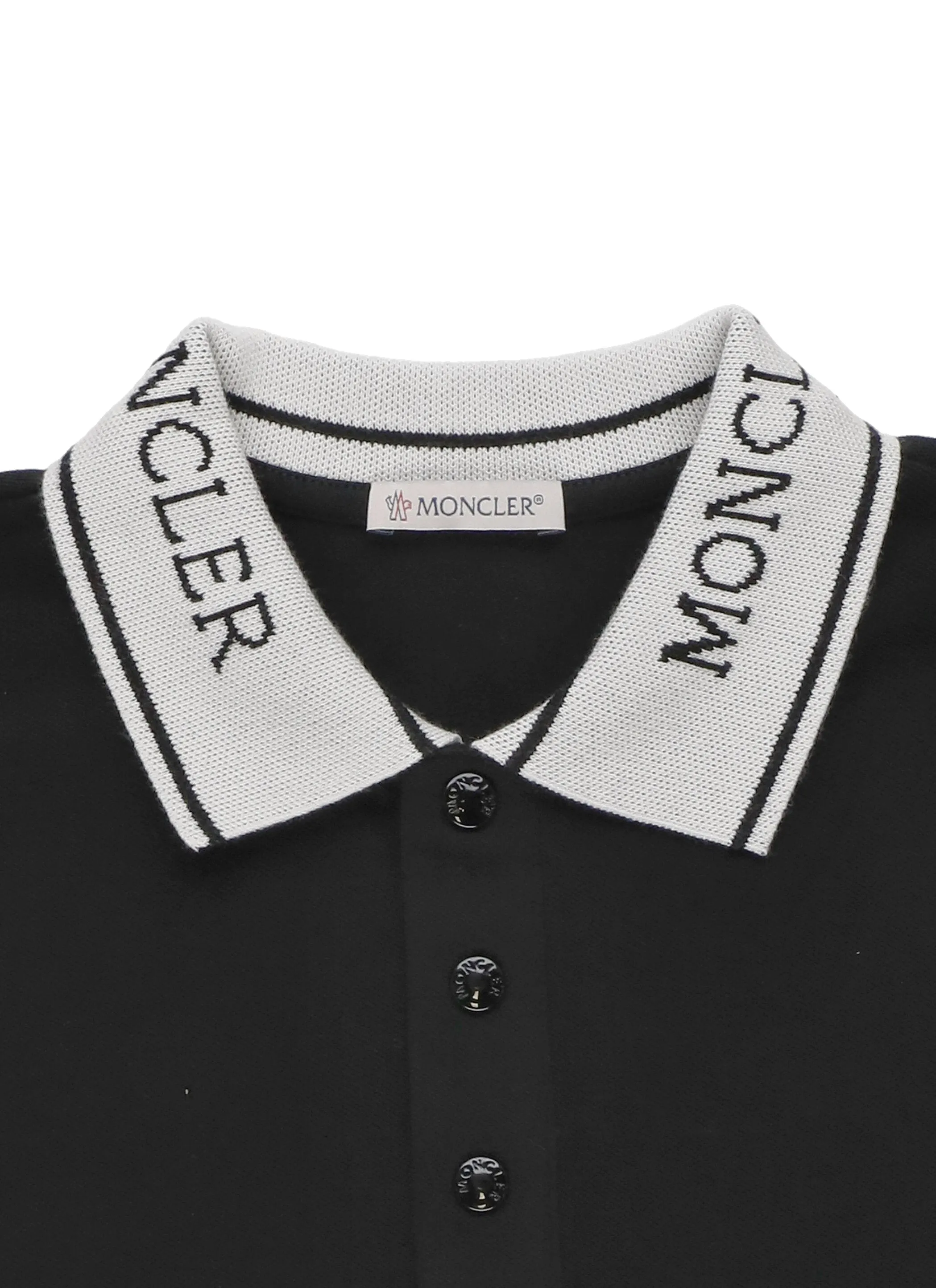 Moncler Enfant Logo Intarsia Polo Shirt