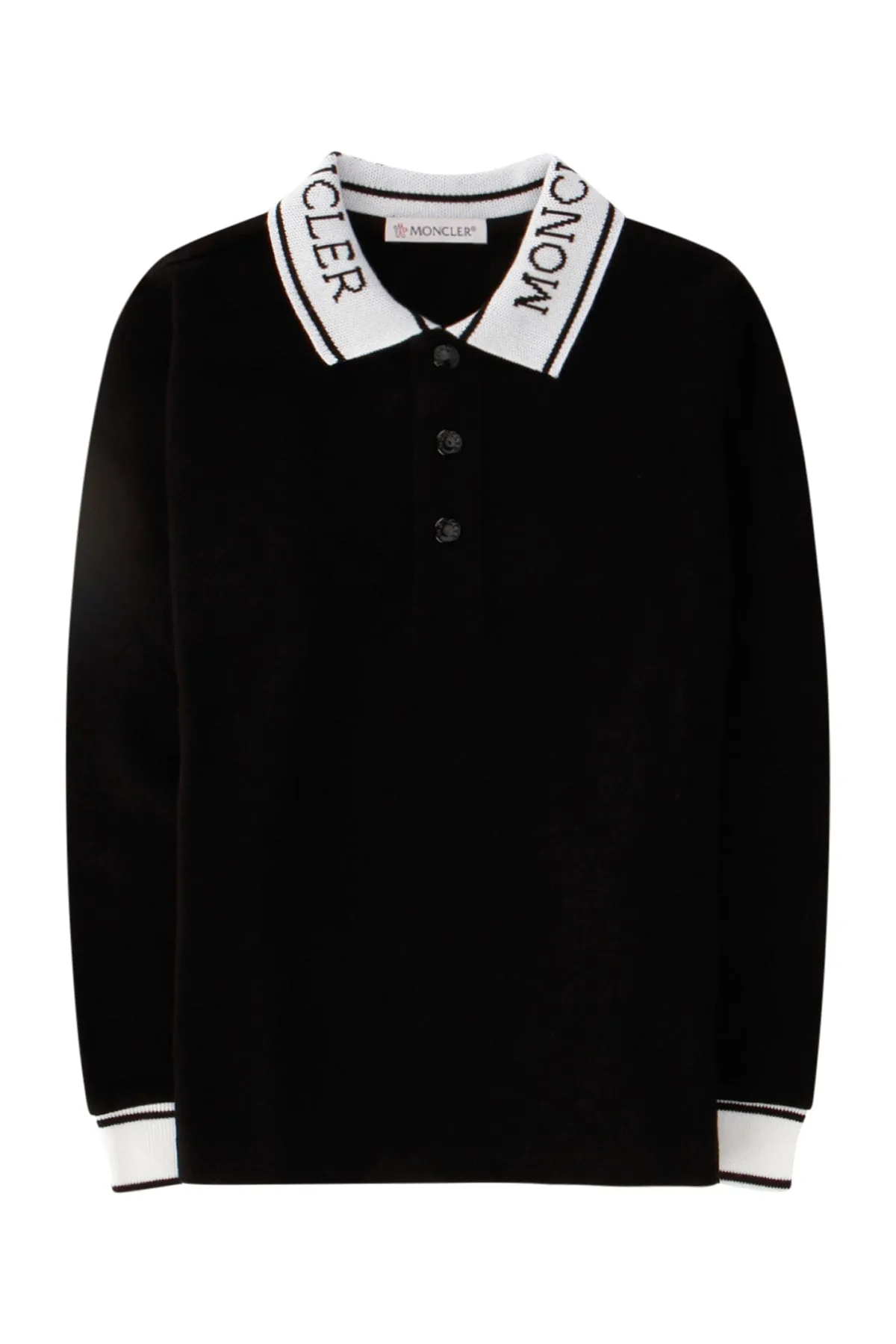 Moncler Enfant Logo Intarsia Polo Shirt