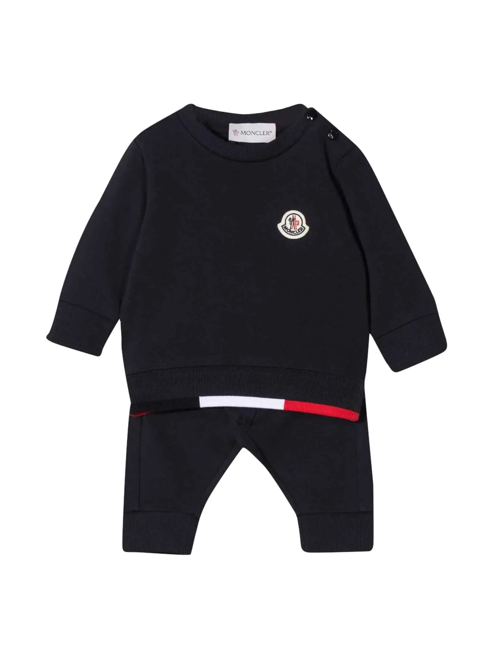 Moncler Enfant Logo Patch Crewneck Tracksuit