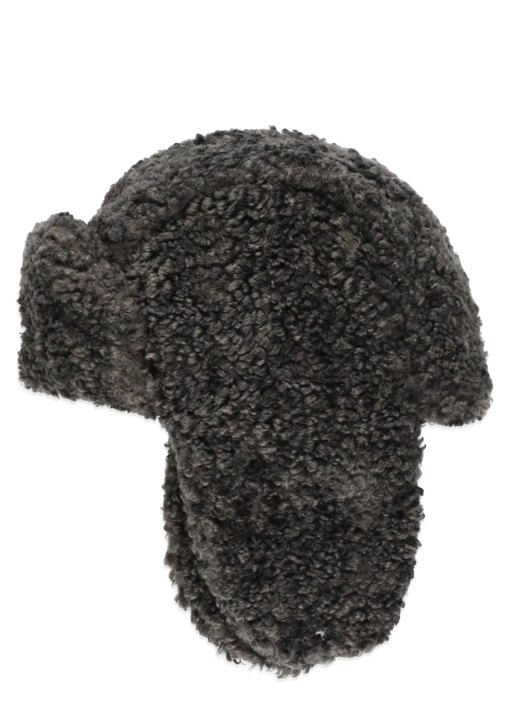 Moncler Enfant Logo Patch Faux Shearling Hat