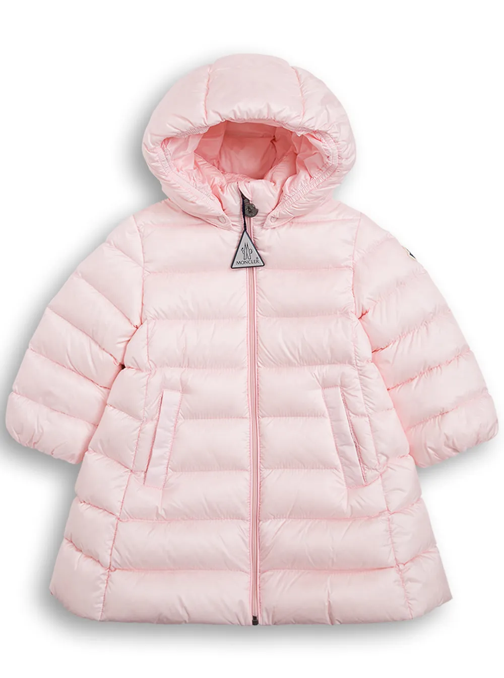 Moncler Enfant Logo Patch Hooded Puffer Coat