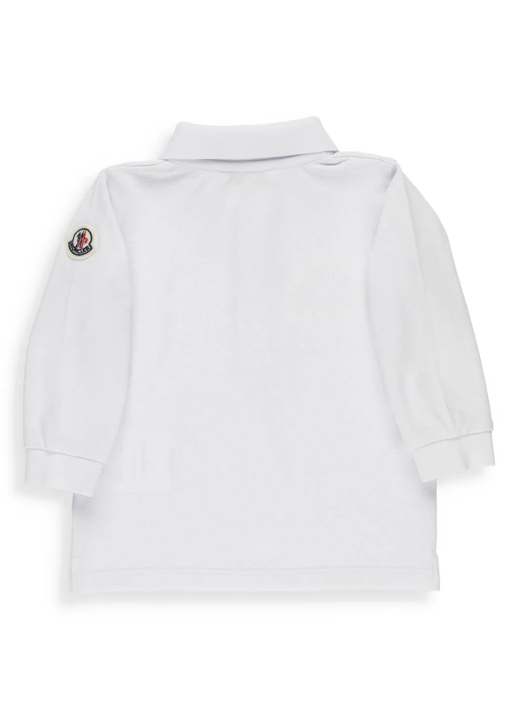 Moncler Enfant Logo Patch Long-Sleeve Polo Shirt