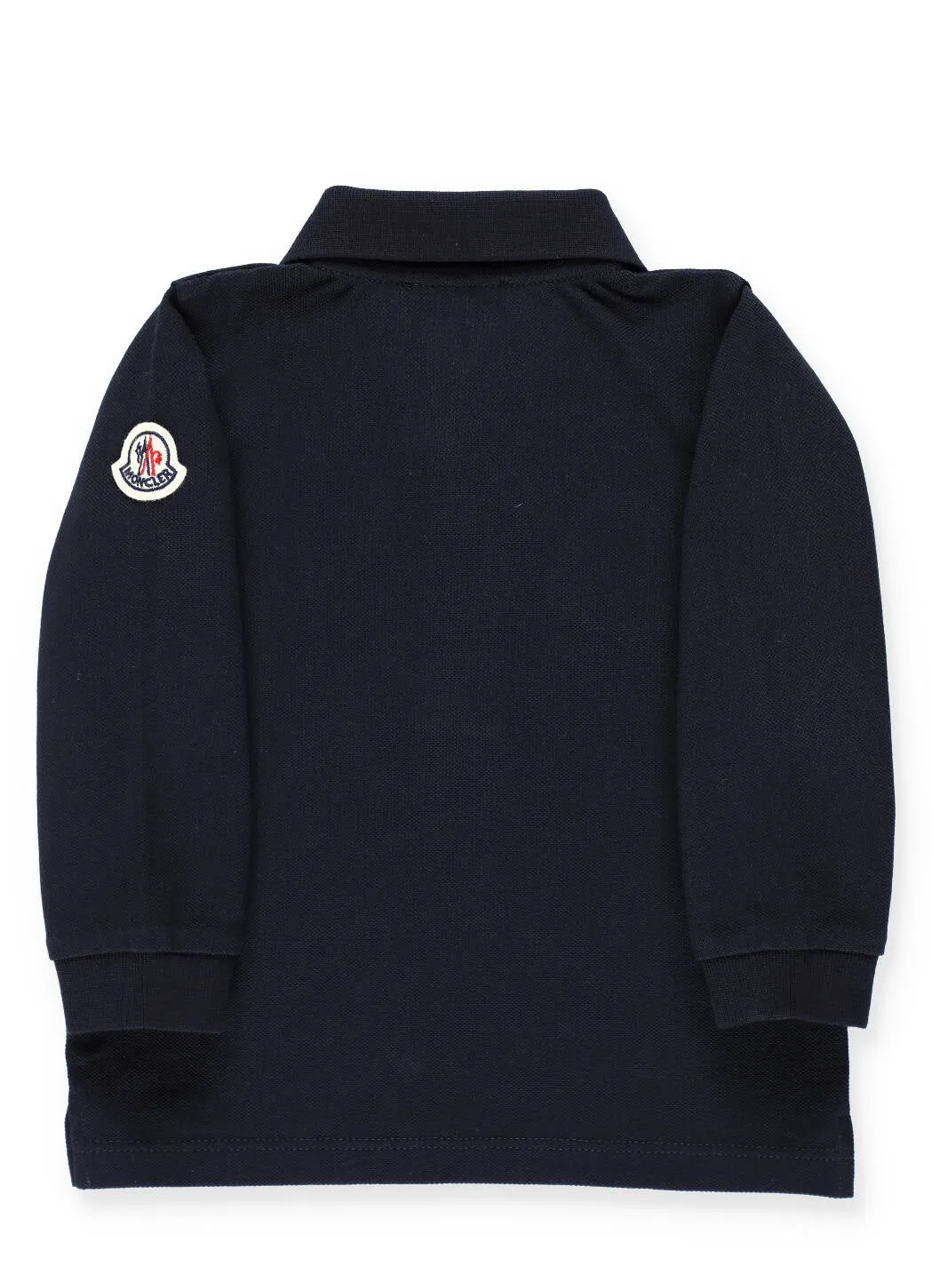 Moncler Enfant Logo Patch Long-Sleeve Polo Shirt