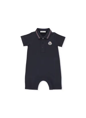 Moncler Enfant Logo Patch Polo Shirt Onesies