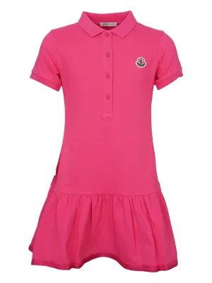 Moncler Enfant Logo Patch Short-Sleeved Polo Dress