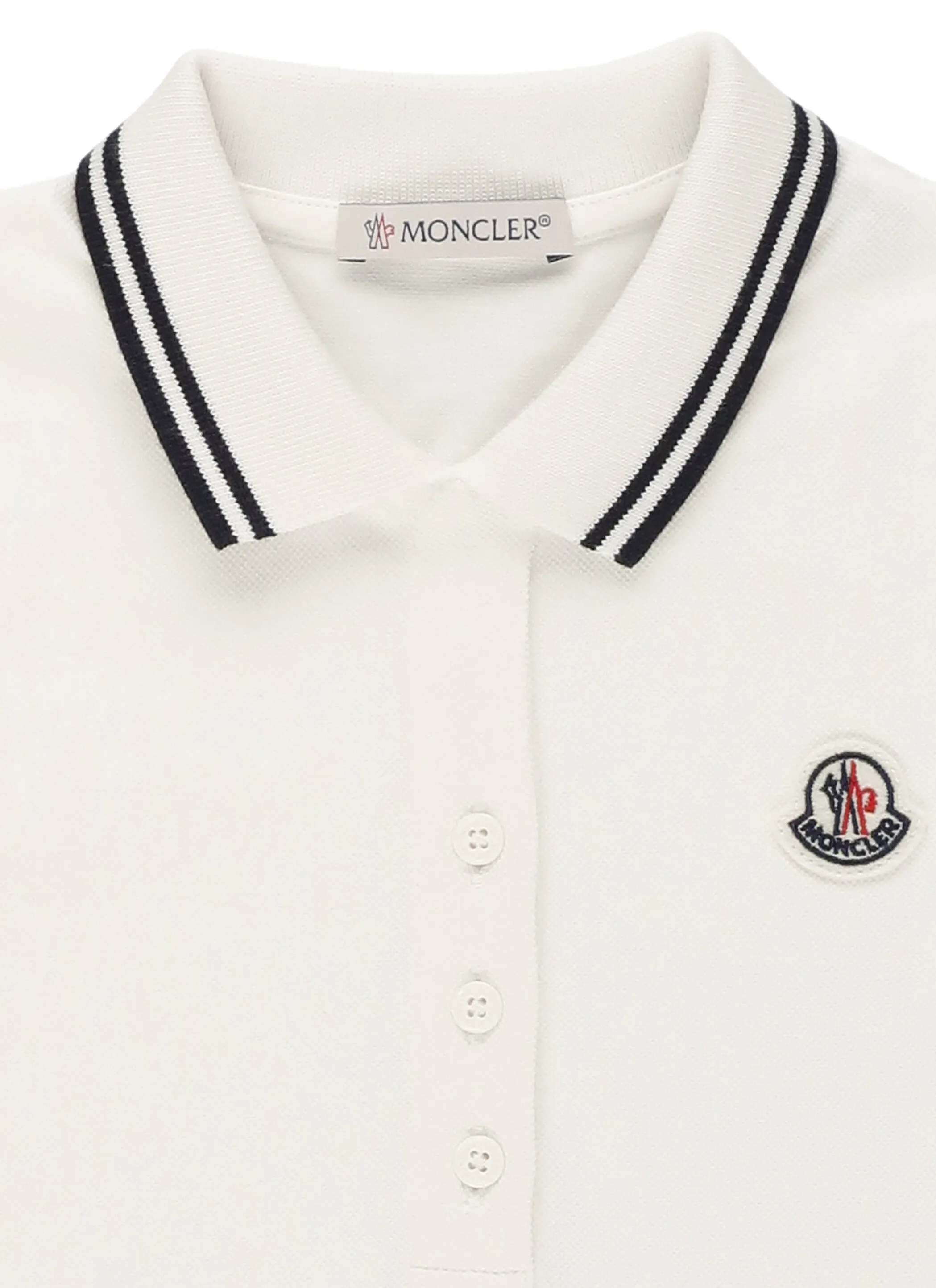 Moncler Enfant Logo Patch Short Sleeved Polo Shirt