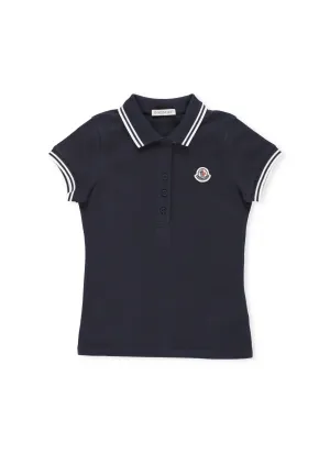 Moncler Enfant Logo Patch Short Sleeved Polo Shirt