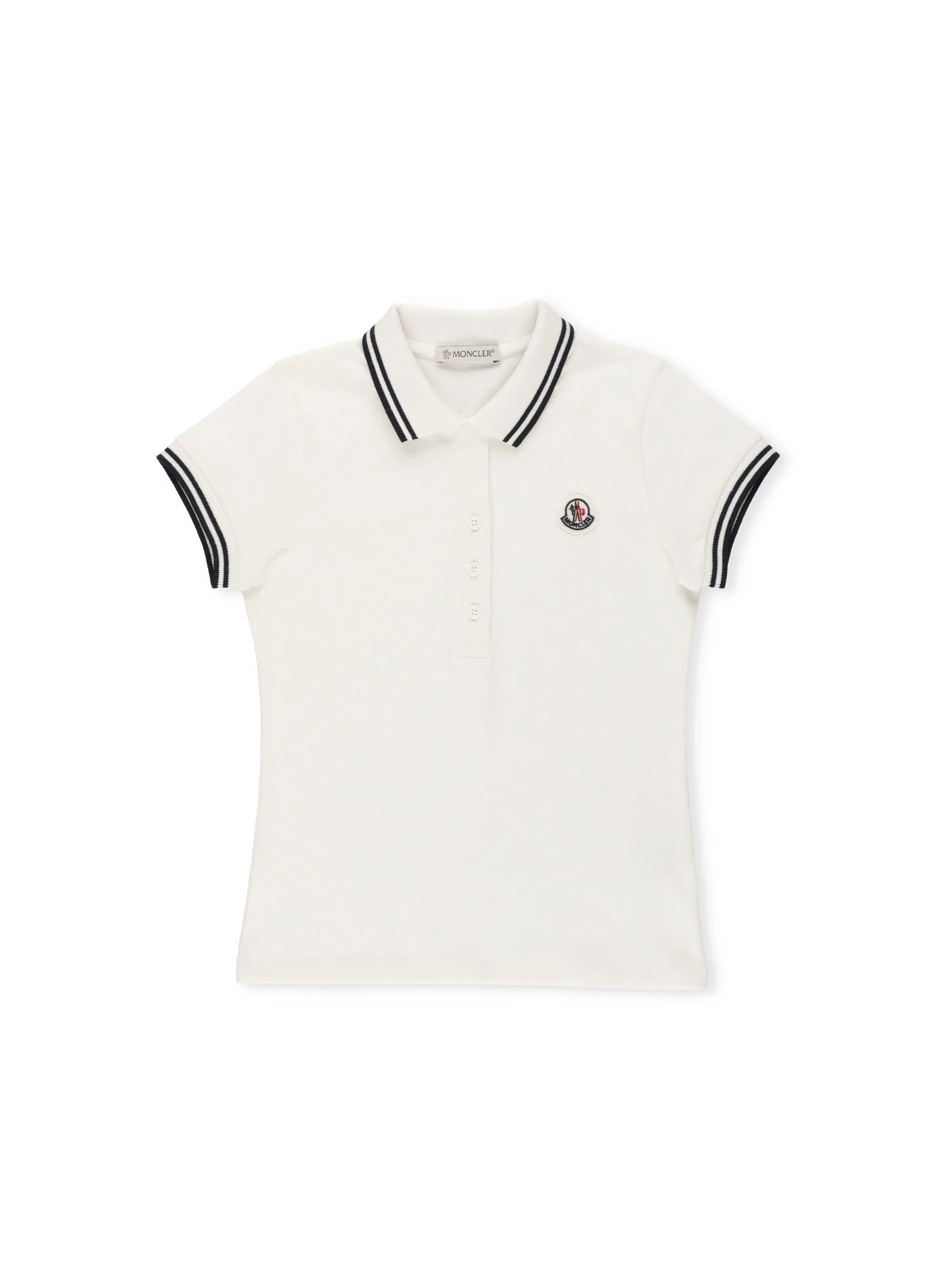 Moncler Enfant Logo Patch Short Sleeved Polo Shirt