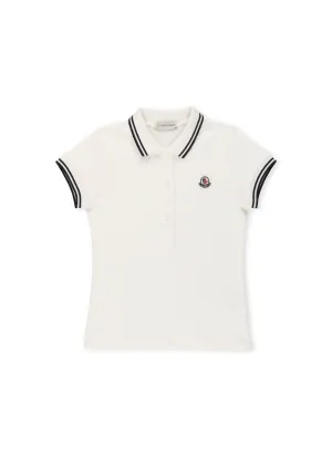 Moncler Enfant Logo Patch Short Sleeved Polo Shirt
