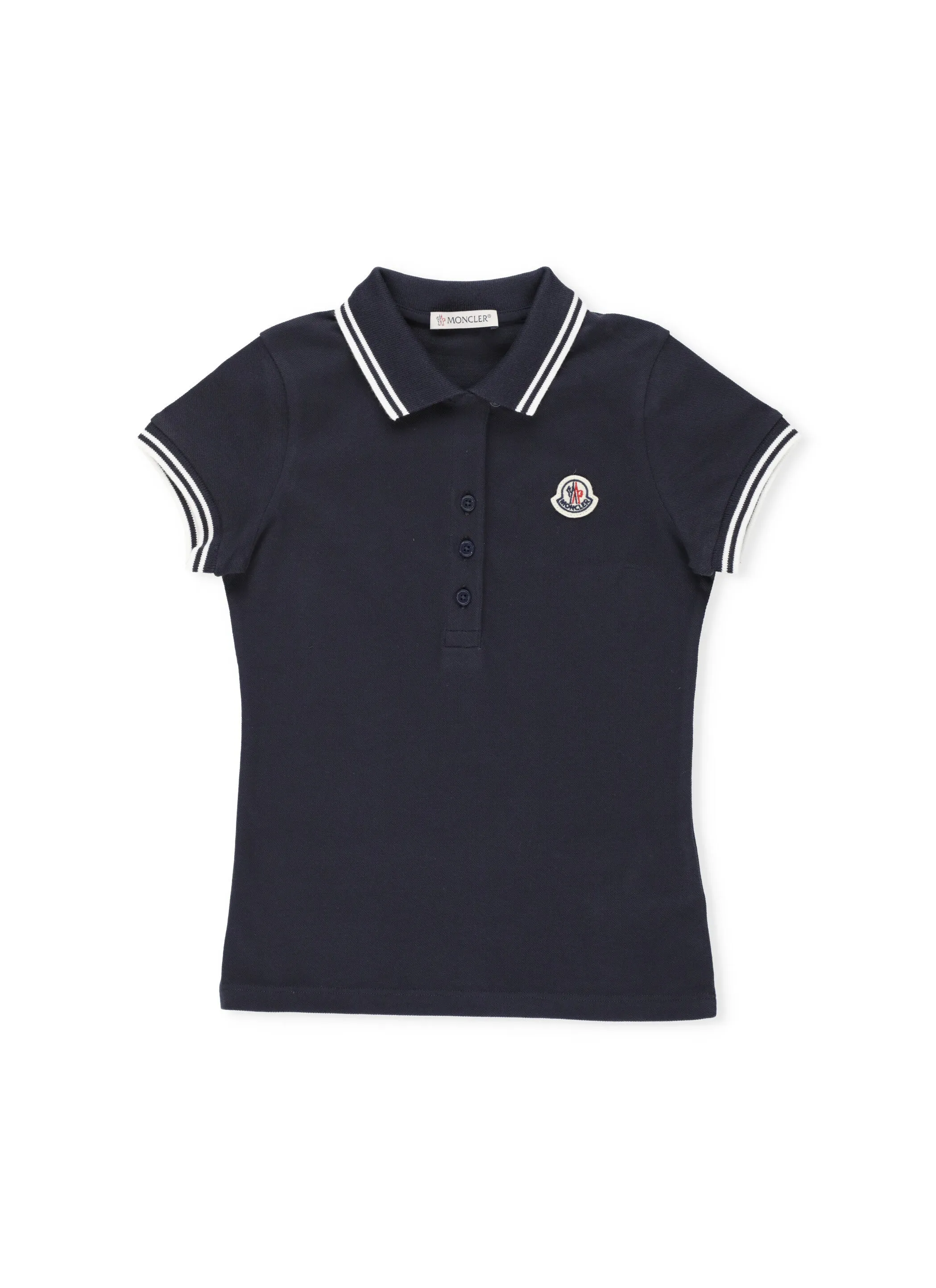 Moncler Enfant Logo Patch Short Sleeved Polo Shirt