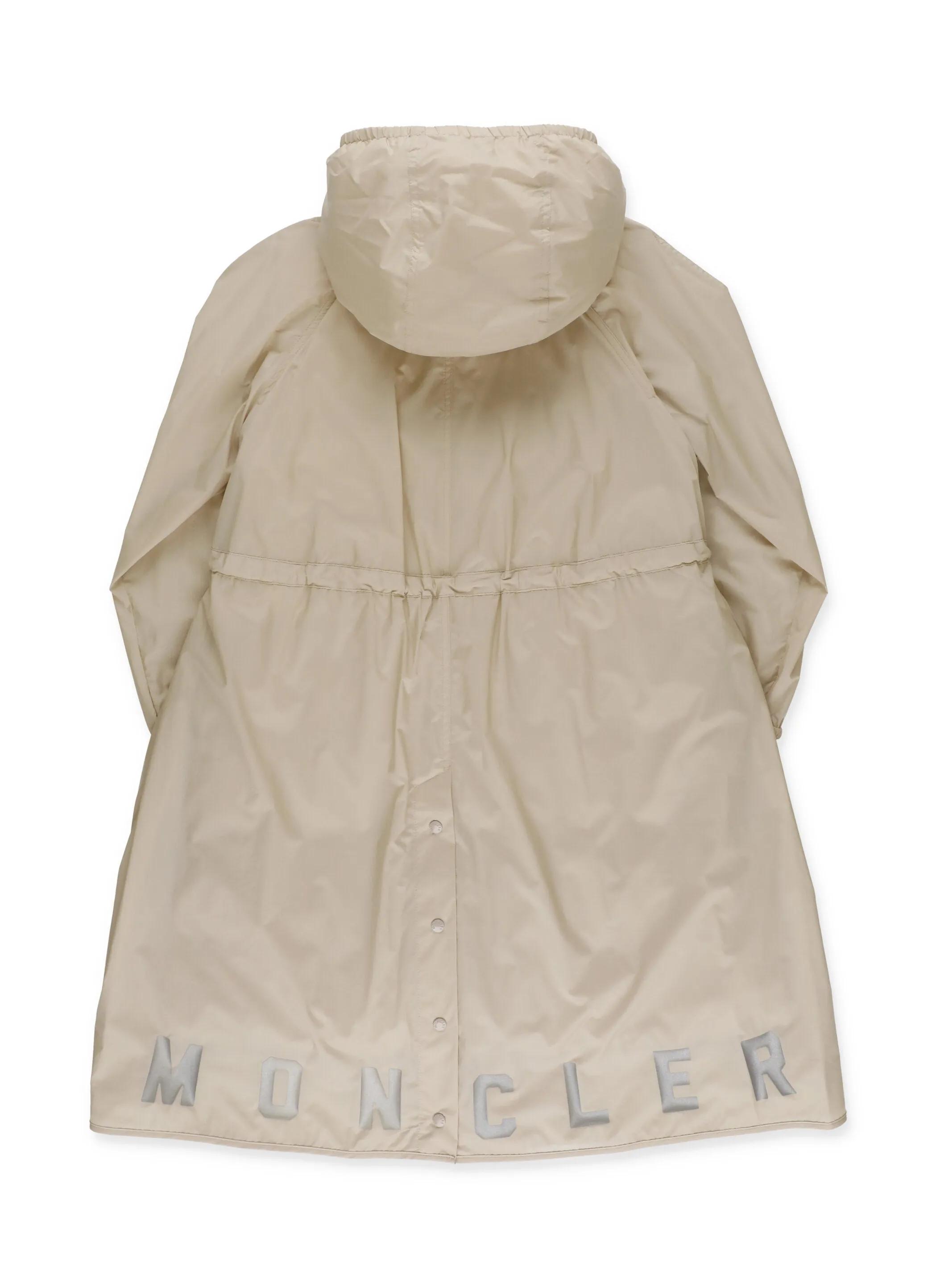 Moncler Enfant Logo Printed Flared Hooded Coat