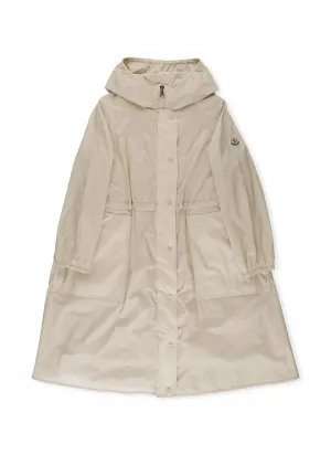 Moncler Enfant Logo Printed Flared Hooded Coat