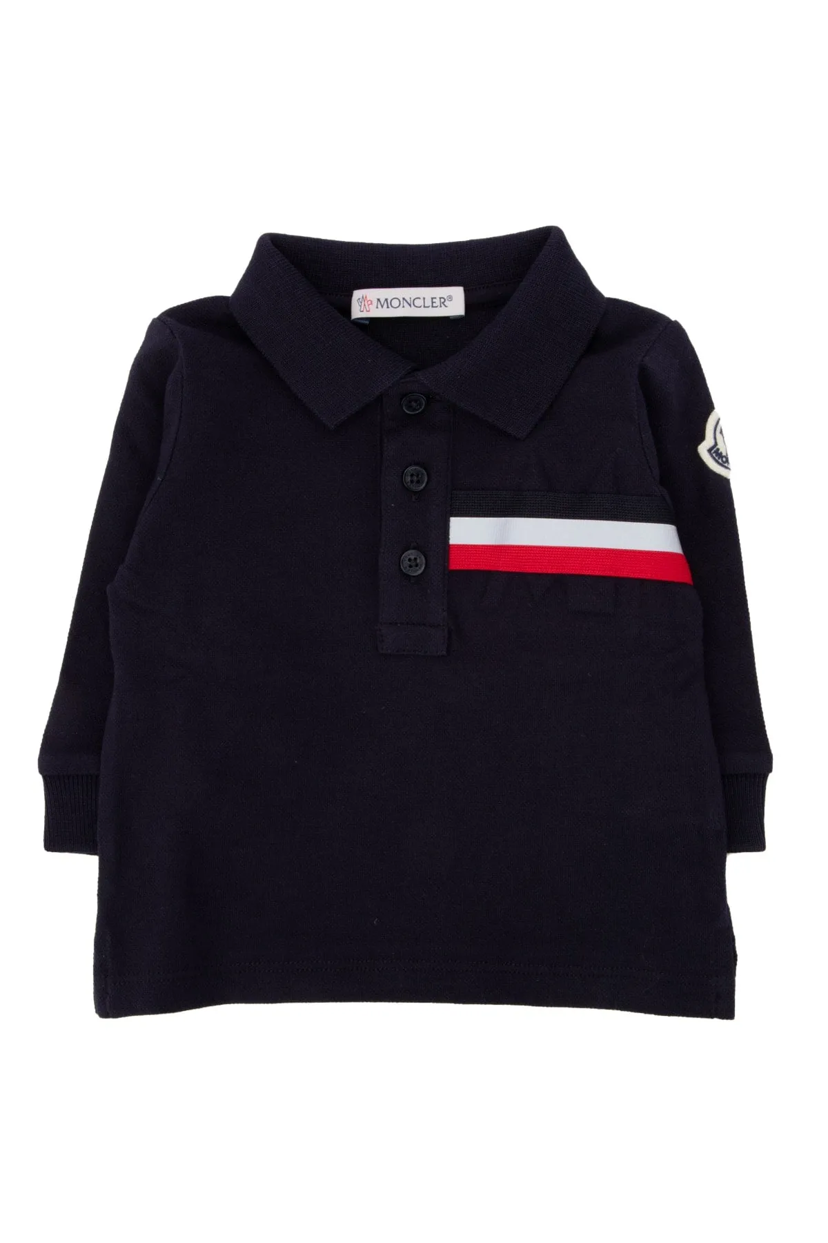 Moncler Enfant Striped Detailed Polo Shirt