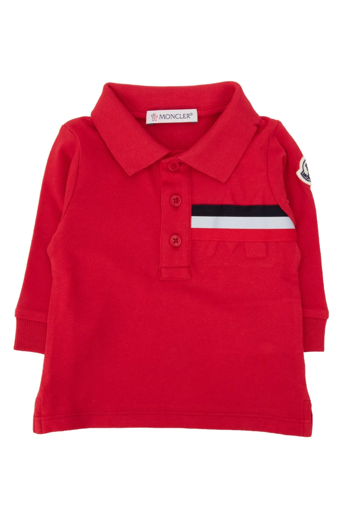 Moncler Enfant Striped Detailed Polo Shirt