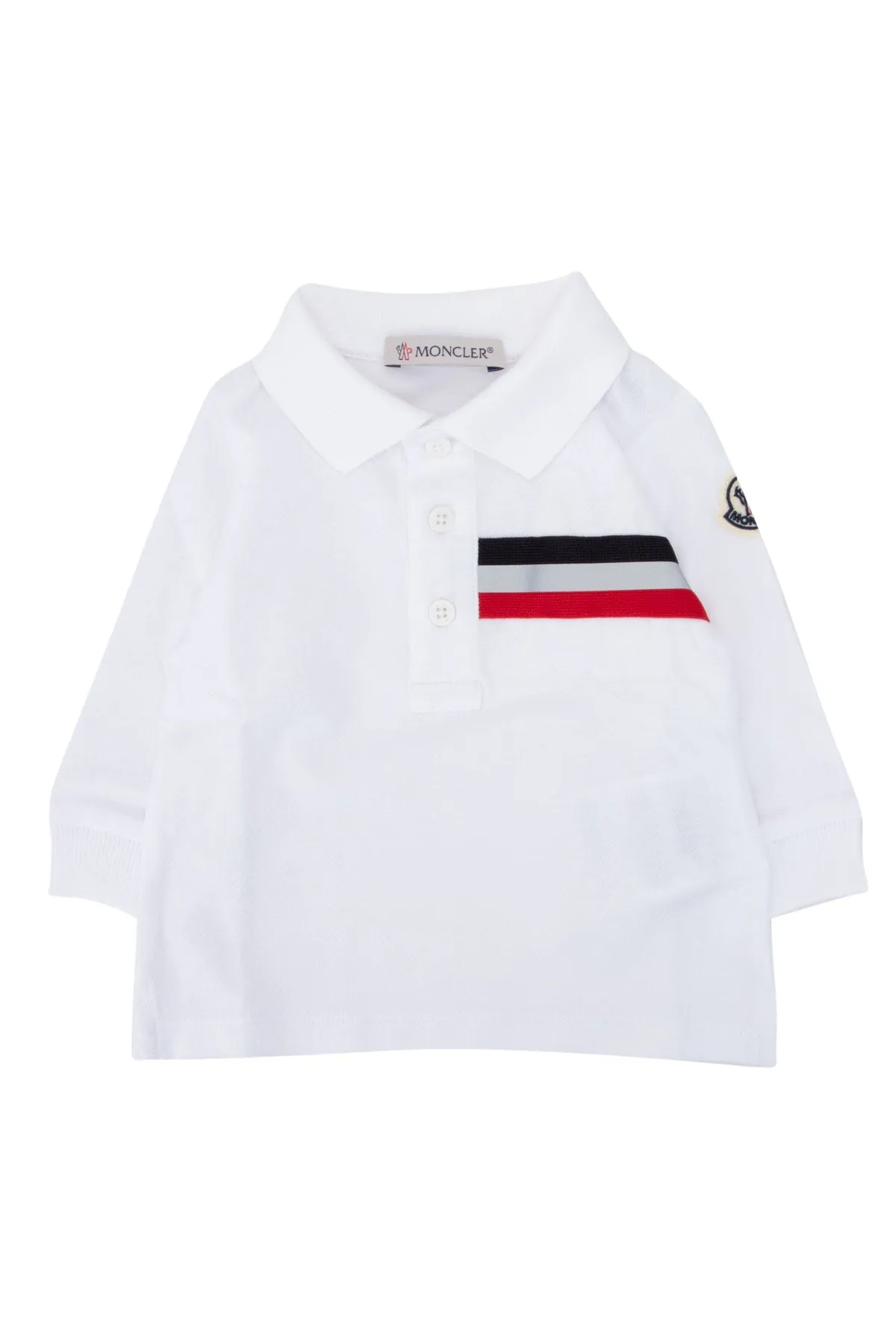 Moncler Enfant Striped Detailed Polo Shirt