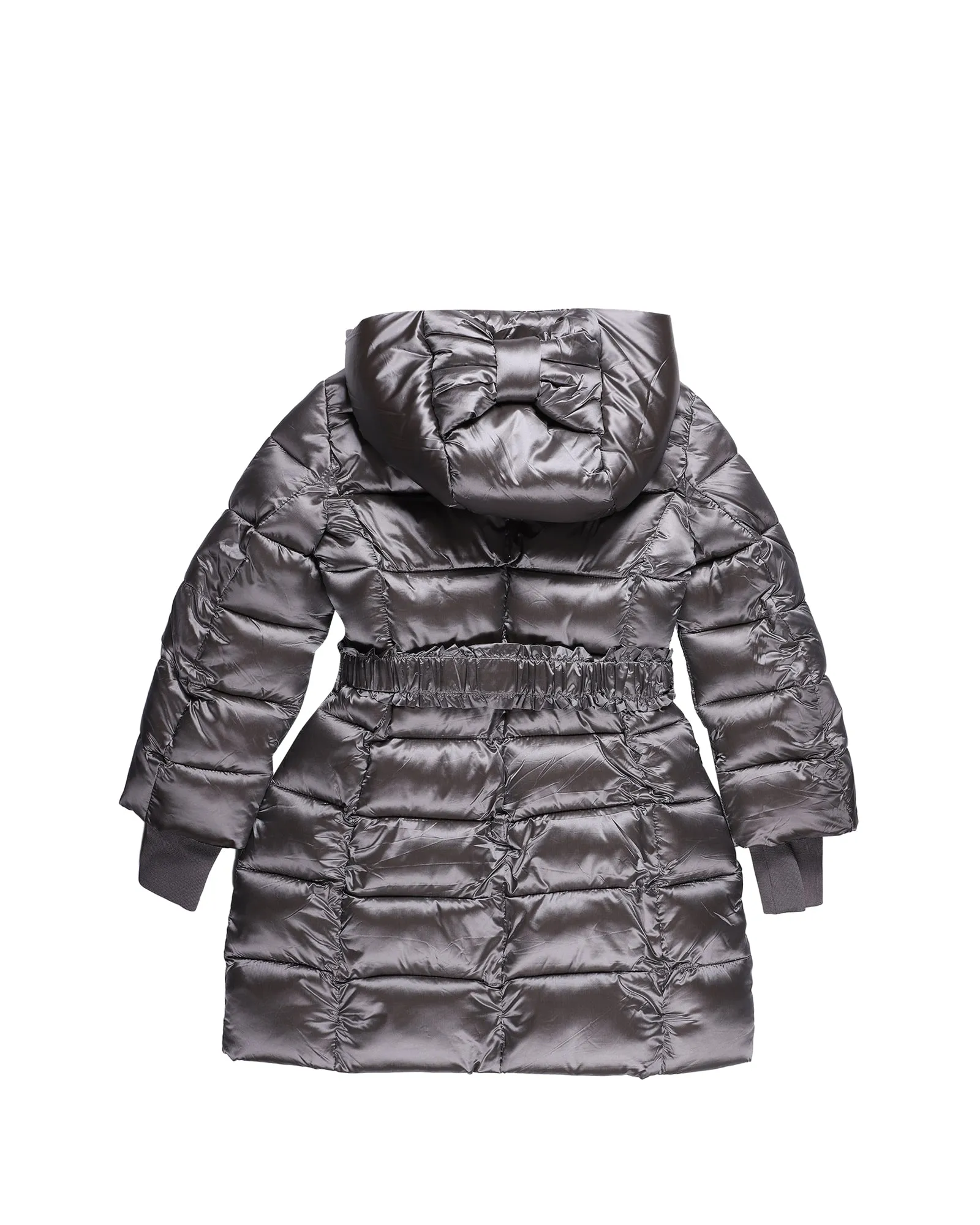 Monnalisa Belted Padded Hooded Coat