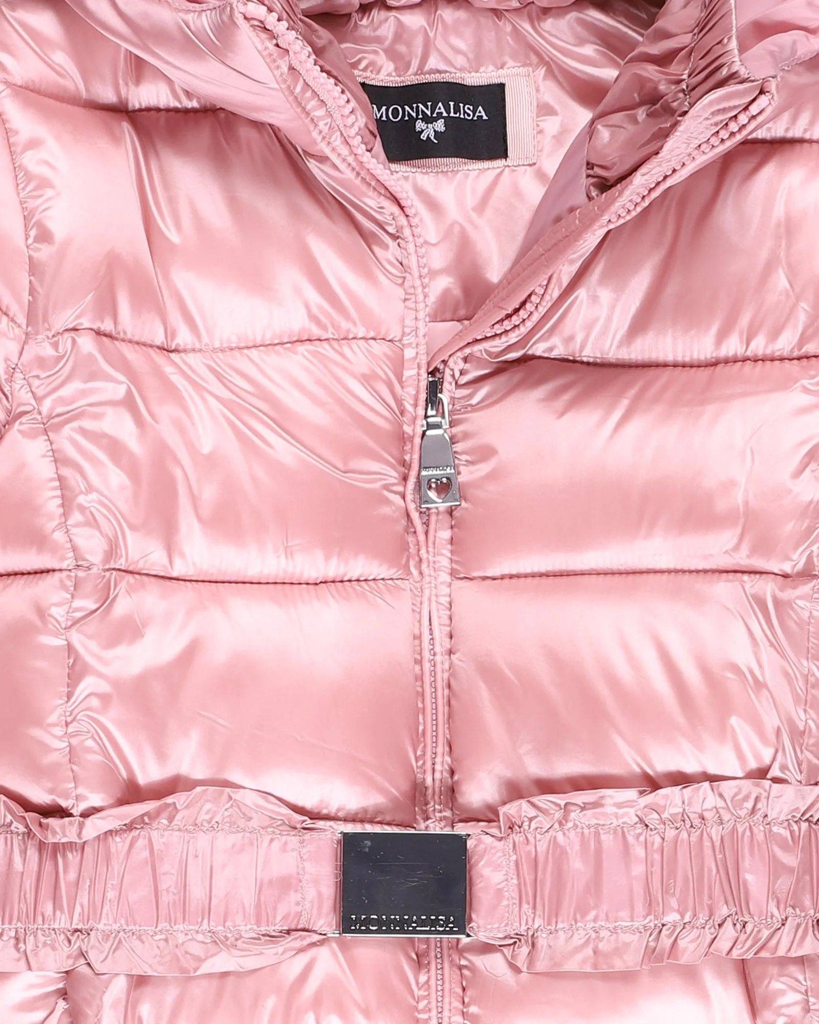 Monnalisa Belted Padded Hooded Coat