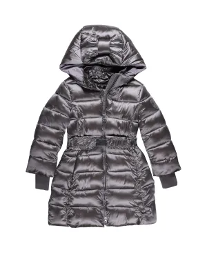 Monnalisa Belted Padded Hooded Coat