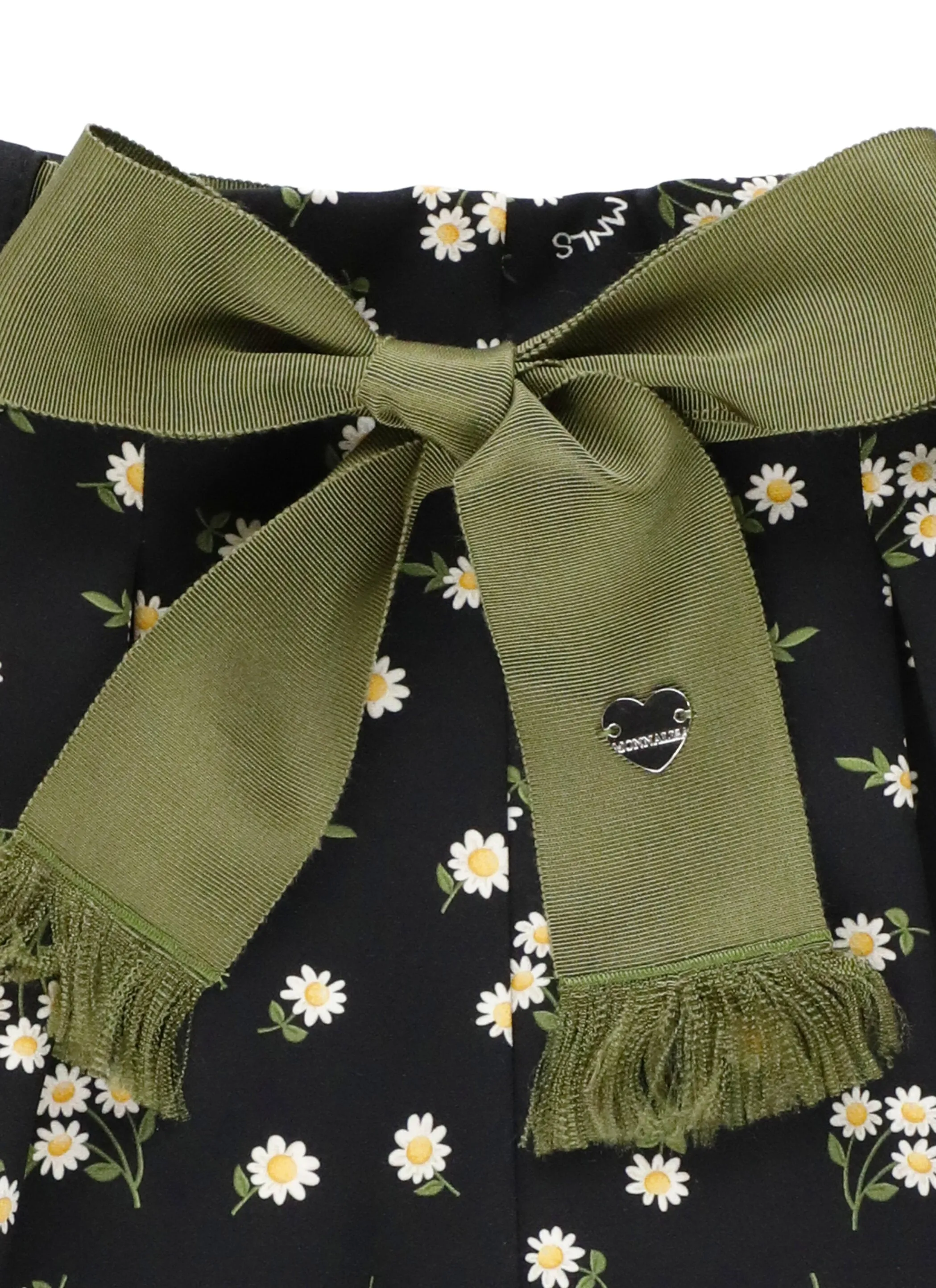 Monnalisa Floral Printed Bow Belt Shorts