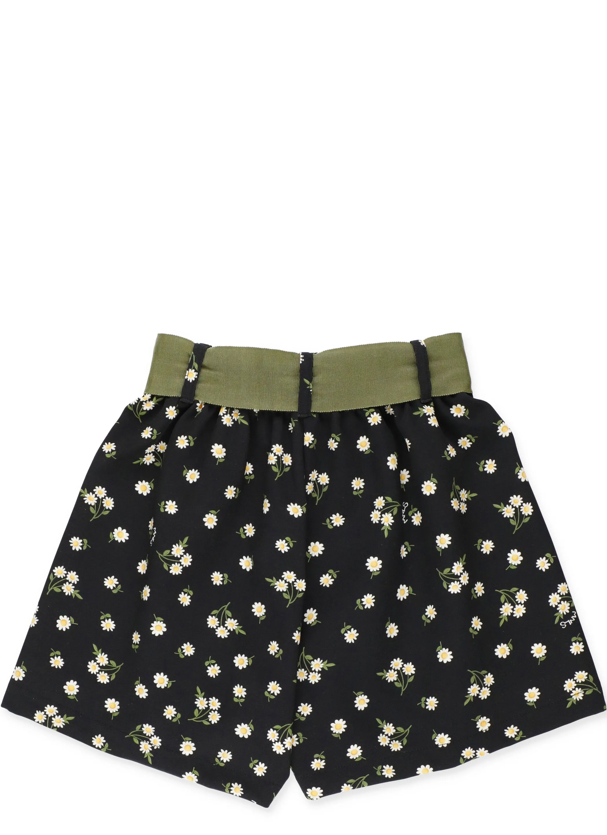 Monnalisa Floral Printed Bow Belt Shorts