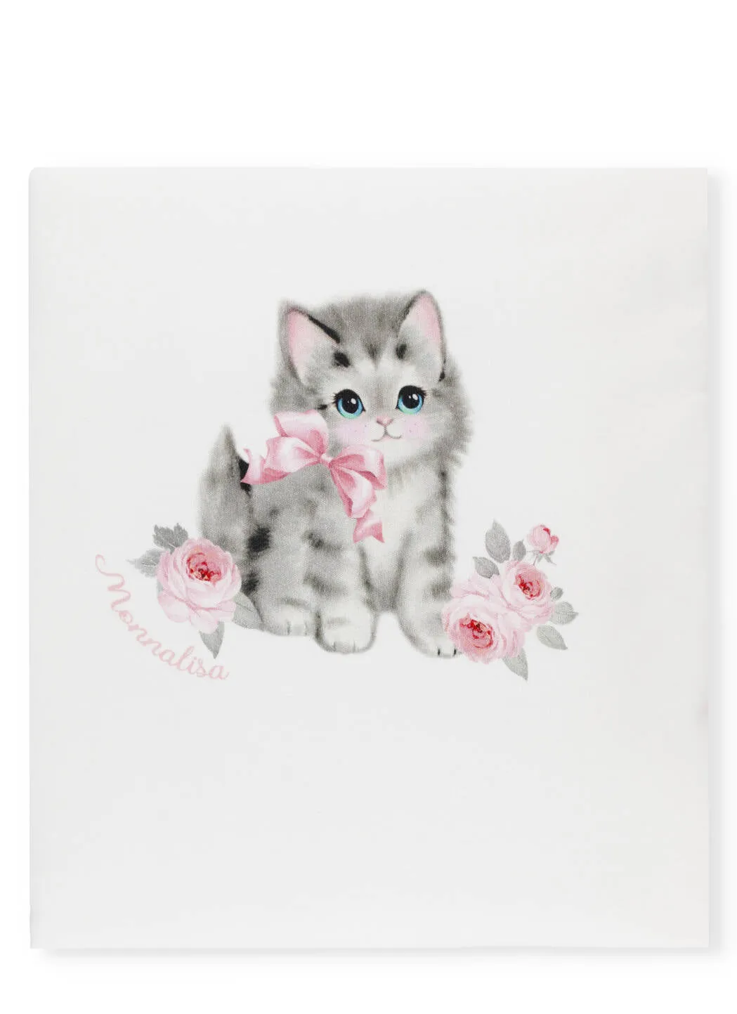 Monnalisa Kitten Floral Printed Blanket
