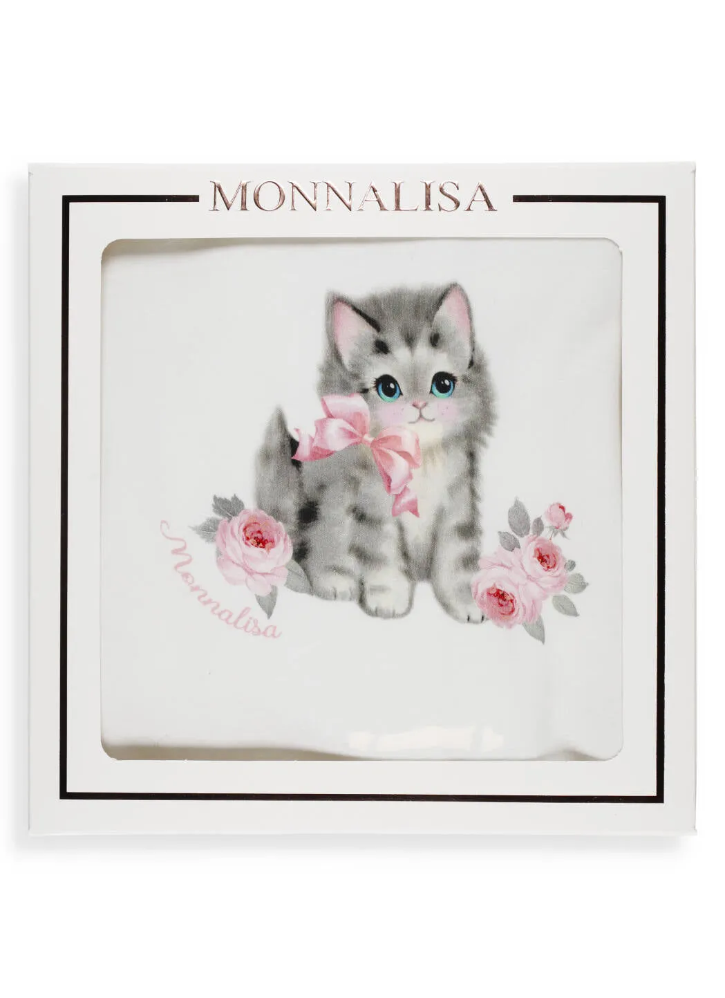 Monnalisa Kitten Floral Printed Blanket