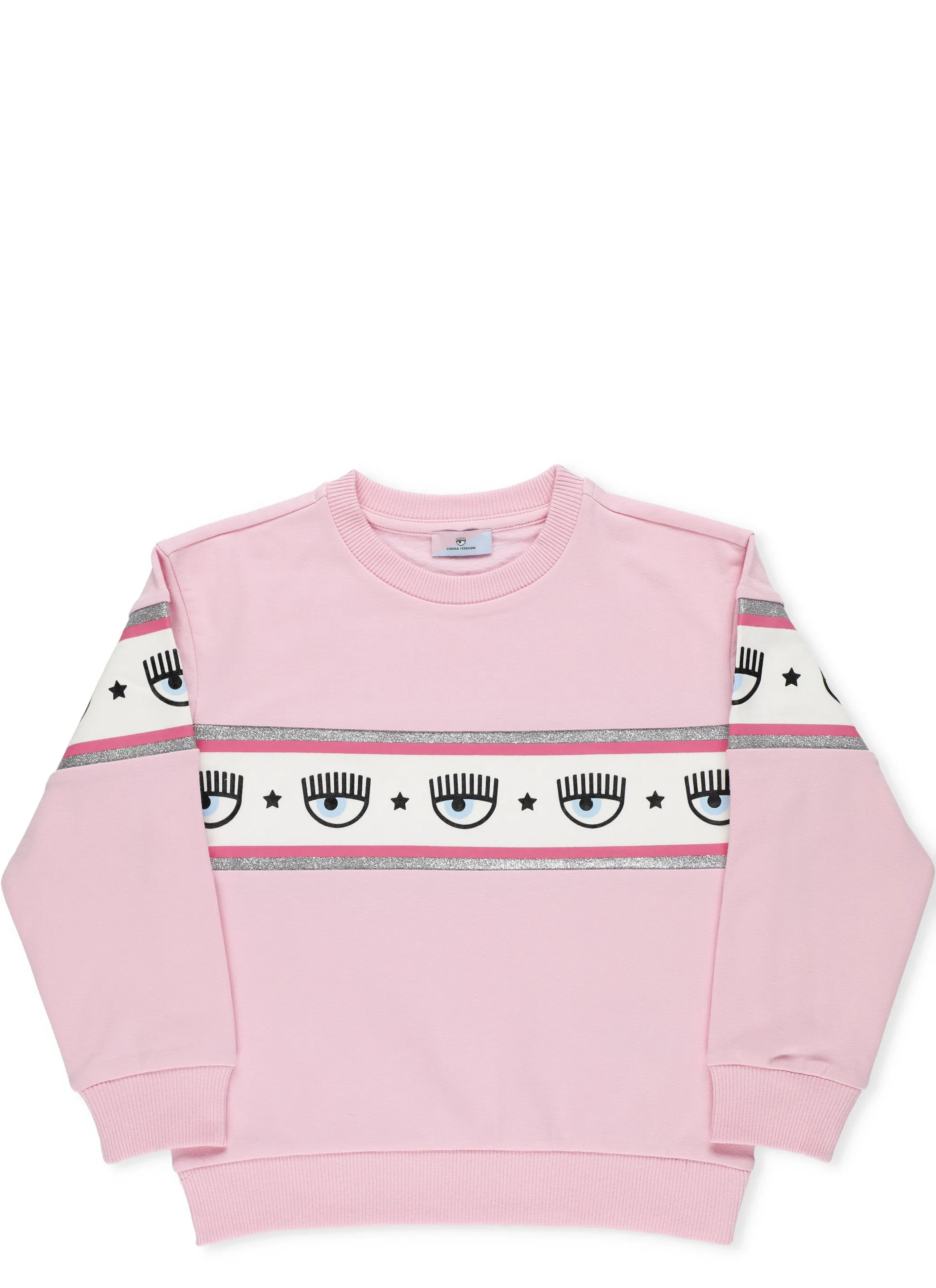 Monnalisa X Chiara Ferragani Logo Stripe Sweater