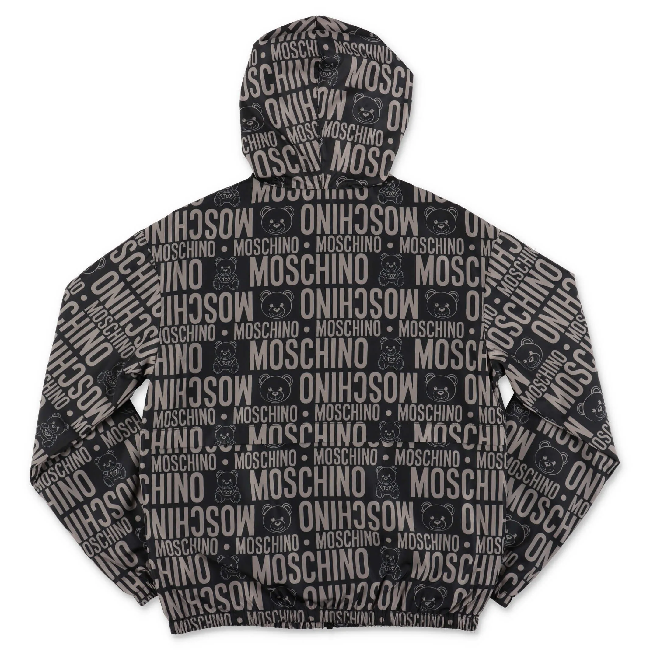 Moschino Kids Allover Logo Printed Hooded Jacket