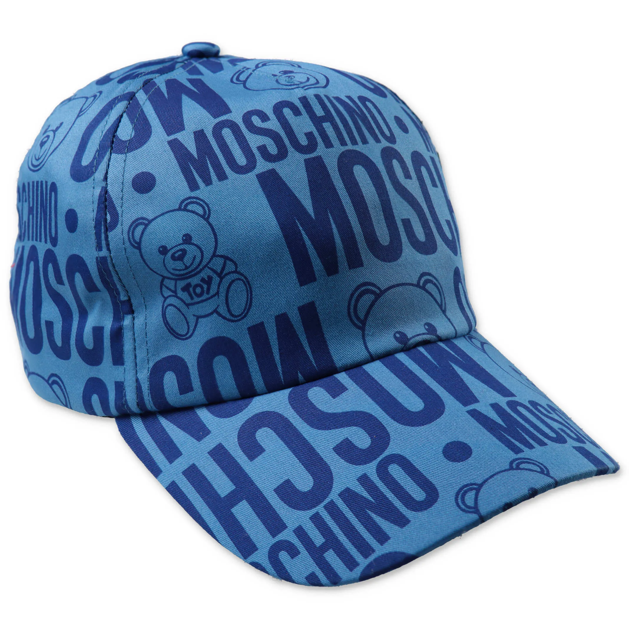 Moschino Kids Allover Teddy Logo Baseball Cap
