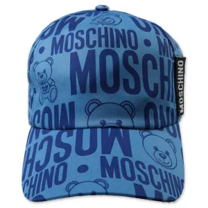 Moschino Kids Allover Teddy Logo Baseball Cap