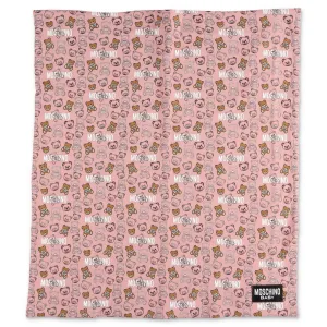 Moschino Kids Allover Teddy Print Blanket