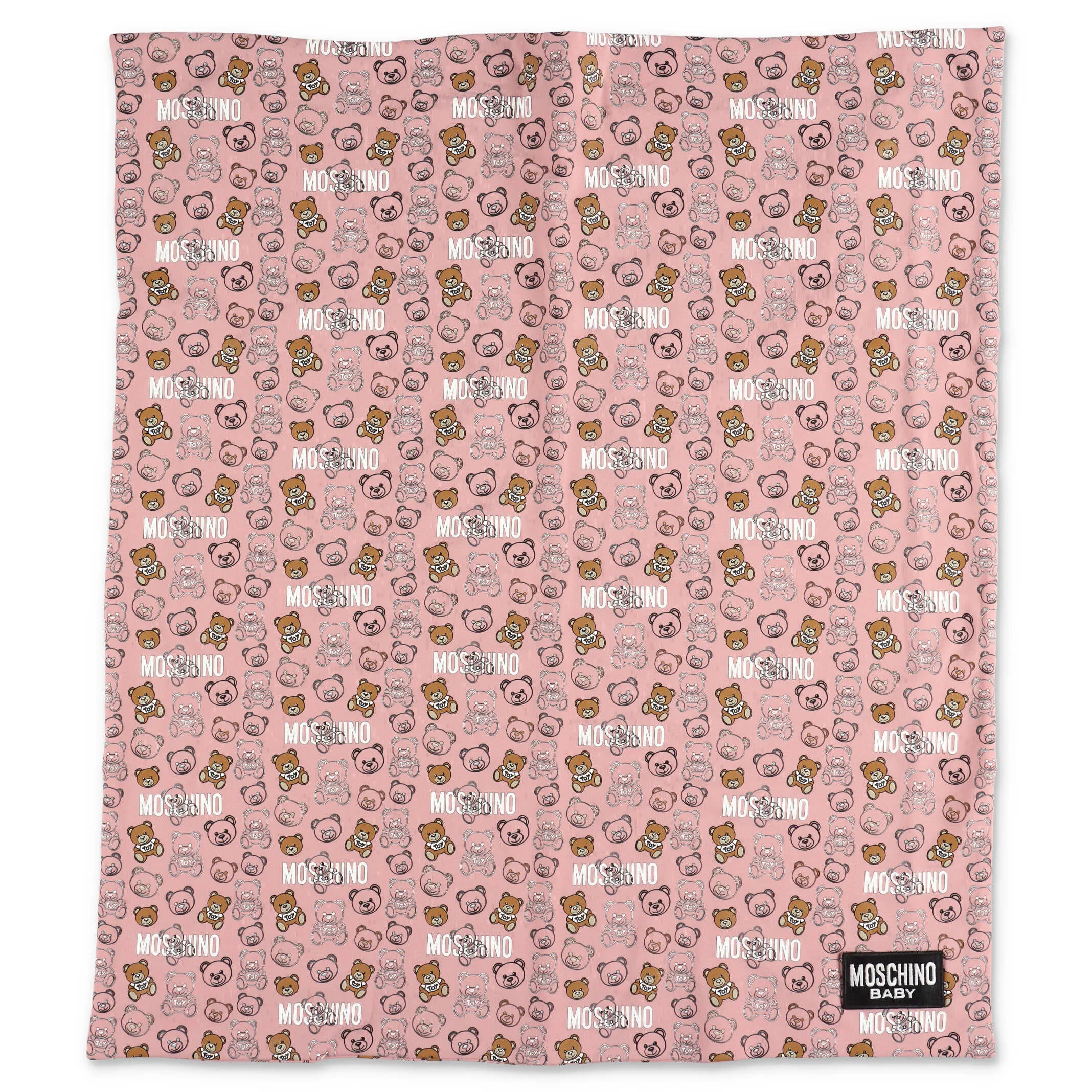 Moschino Kids Allover Teddy Print Blanket