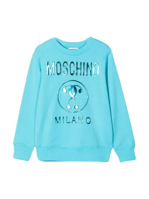 Moschino Kids Double Question Mark Logo Printed Sweatshirt