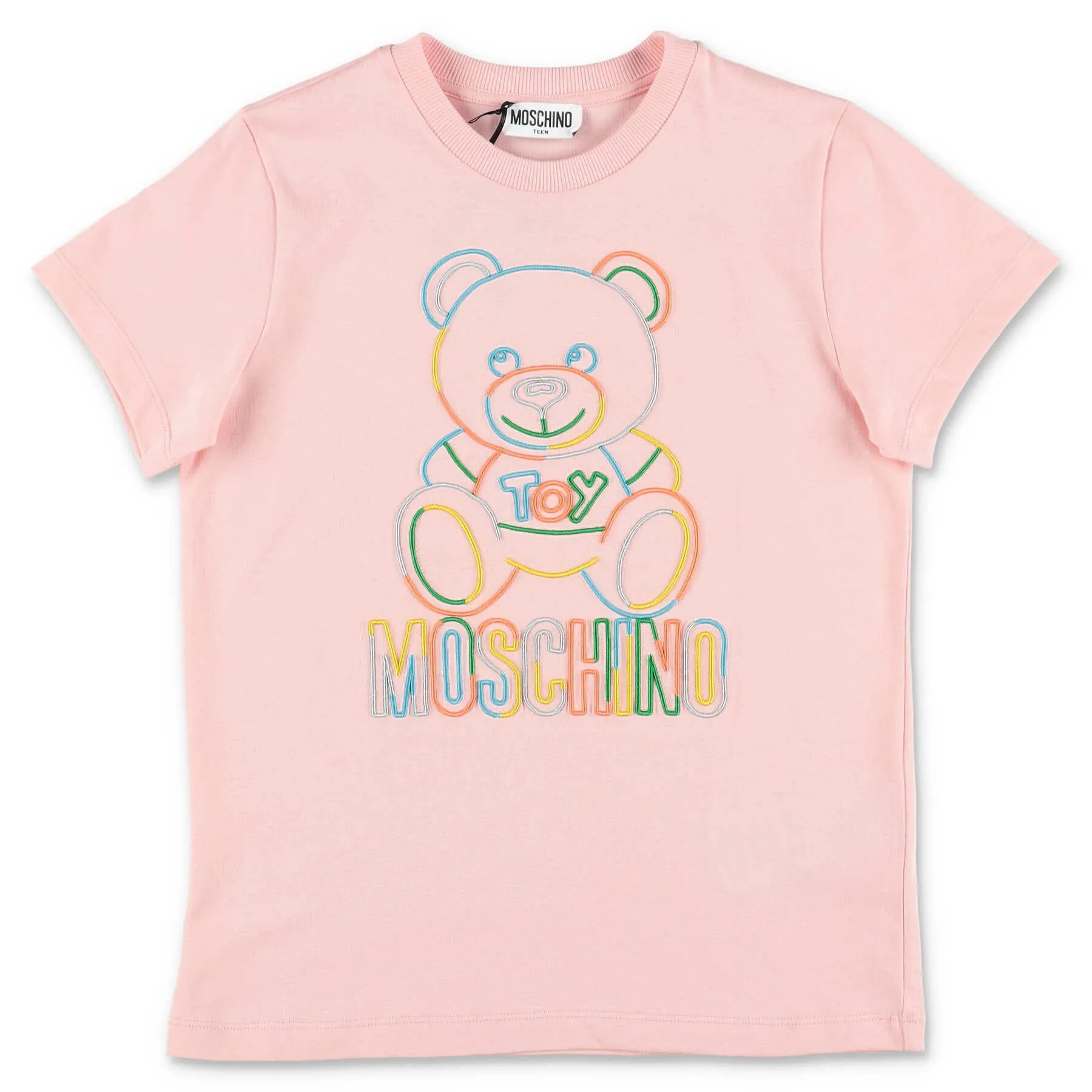 Moschino Kids Logo Embroidered Crewneck T-Shirt