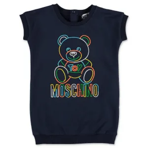 Moschino Kids Logo Embroidered Sweater Dress