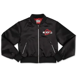 Moschino Kids Logo Heart Printed Bomber Jacket