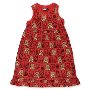Moschino Kids Logo Intarsia-Knit Sleeveless Dress