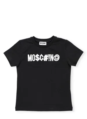 Moschino Kids Logo Print Crewneck T-Shirt
