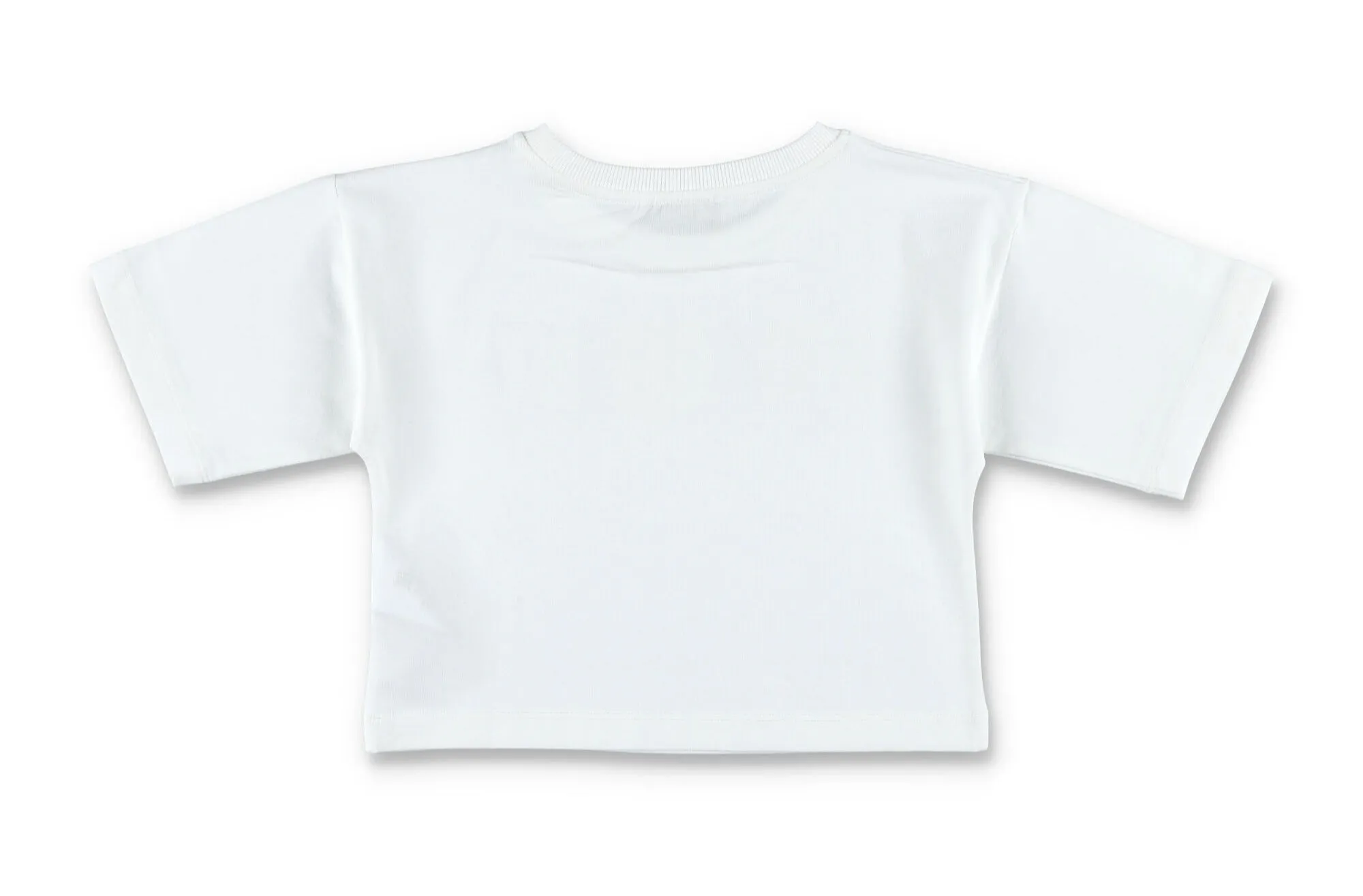 Moschino Kids Logo Printed Crewneck Cropped T-Shirt