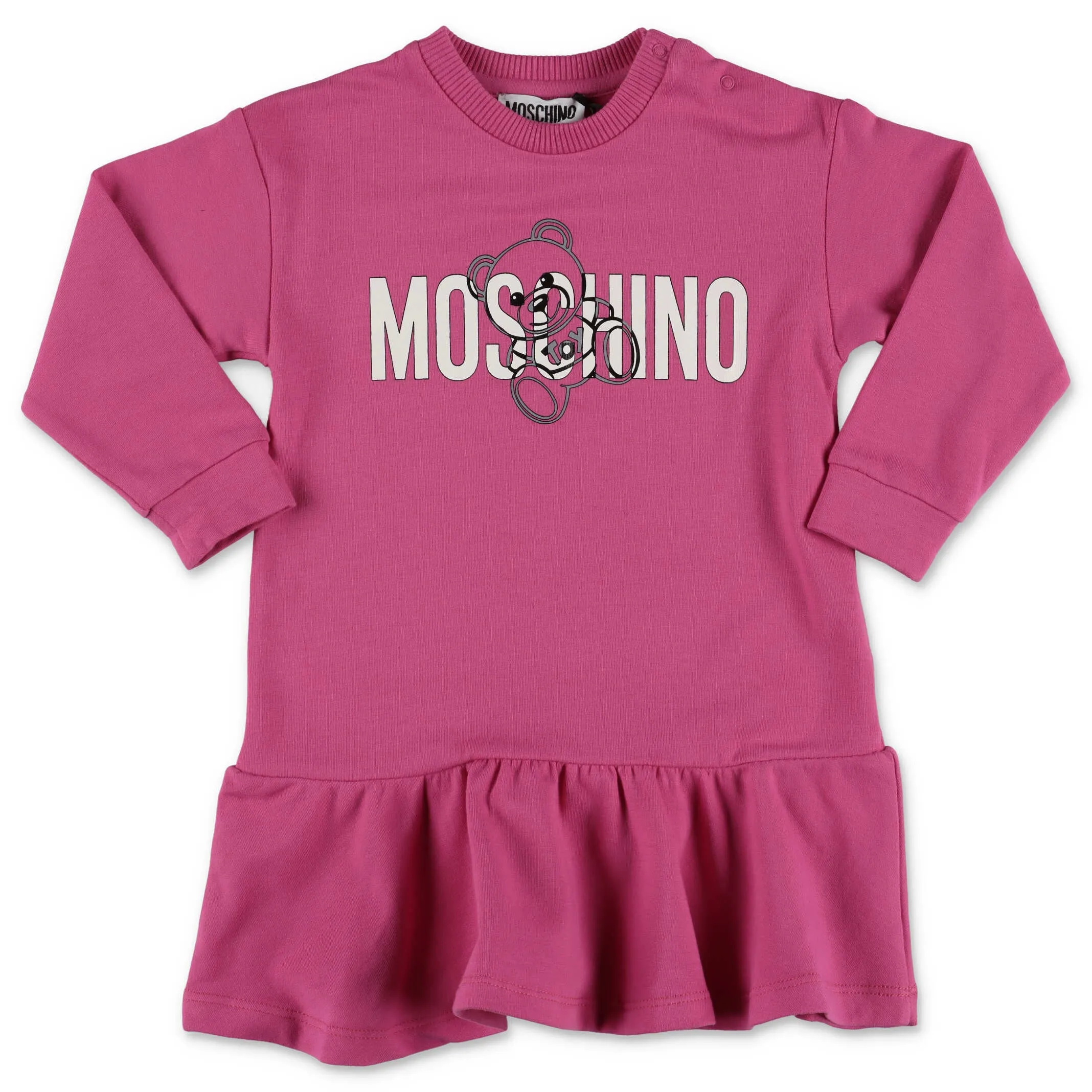 Moschino Kids Logo Printed Long Sleeve Dress