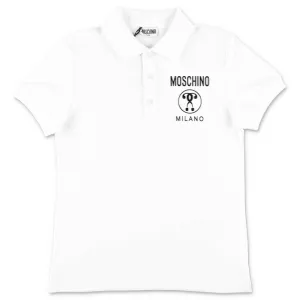 Moschino Kids Logo Printed Polo Shirt