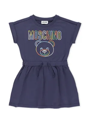 Moschino Kids Logo Printed Short Sleeved T-Shirt Dress