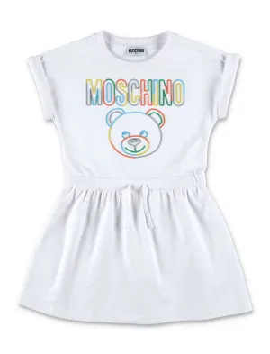 Moschino Kids Logo Printed Short Sleeved T-Shirt Dress