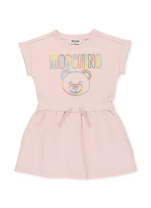 Moschino Kids Logo Printed Short Sleeved T-Shirt Dress