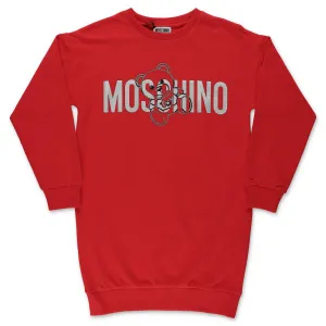 Moschino Kids Logo Printed Sweatshirt Dress