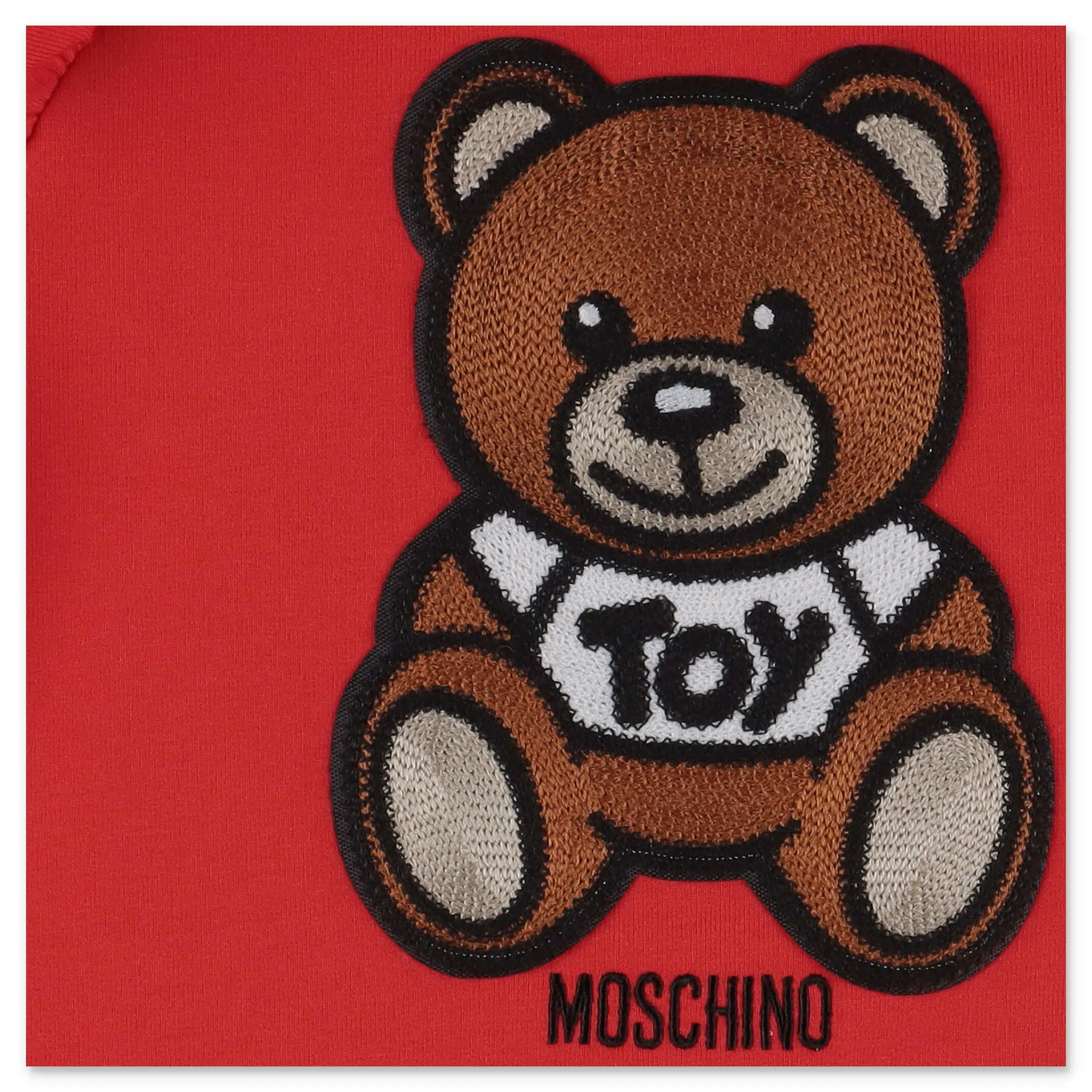 Moschino Kids Teddy Bear Embroidered Sweatshirt Dress